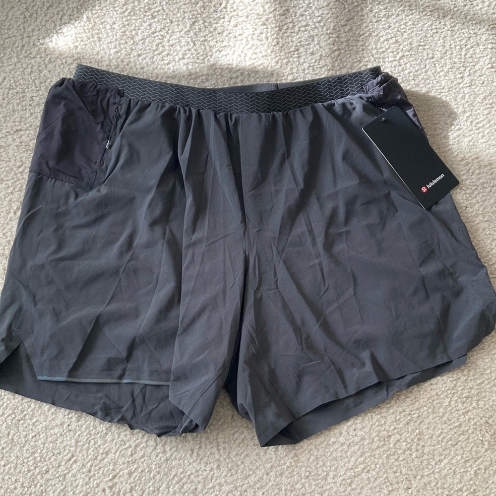Lululemon Gray Athletic Trail Running (Hiking) Shorts